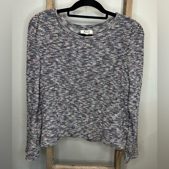 Madewell Multicolored Speckled Woven Lightweight Sweater Top Medium - Picture 2 of 7